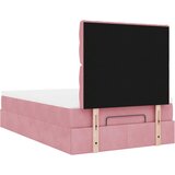  Okvir za krevet s madracima ružičasti 120 x 190 cm baršunasti | shoptok.hr