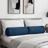 vidaXL Blazine 2 pcs Modra Ø 25 x 70 cm blago | Shoptok.si