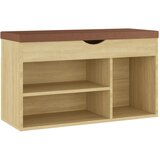 Maison Chic Klop za čevlje - Sedež za čevlje z blazino sonoma hrast 80x30x47 cm inžen. les, (21776427) Cene
