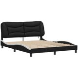  Okvir kreveta LED crno-bijeli 160 x 200 cm od umjetne kože | shoptok.hr