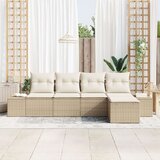  Set vrtnog kauča od 5 dijelova s jastučićima bež poli ratan | shoptok.hr
