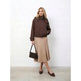 Sinsay Midi suknja od imitacije brušene kože | shoptok.hr