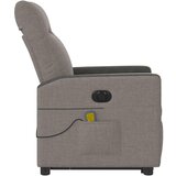  Masažni naslonjač na podizanje od tkanine smeđesivi | shoptok.hr