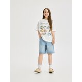 Reserved Pamučna majica s printom - krem | shoptok.hr