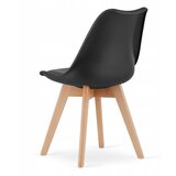  Garnitura kvadratnog stola 80x80 sonoma hrast + 4 MARK crne stolice | shoptok.hr