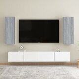 Furnova TV omarica 2 kosa siva sonoma 30,5x30x90 cm inženirski les, (21924376) Cene