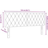  Uzglavlje Crna 144 cm Baršun | shoptok.hr
