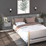  Zidni noćni ormarići 2 kom siva boja betona | shoptok.hr