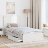  Krevet s od storage Bijelo 90 x 200 cm Konstruirano drvo | shoptok.hr
