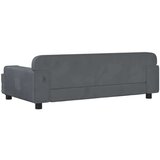  Dječja fotelja tamnosiva 90 x 53 x 30 cm baršunasta | shoptok.hr