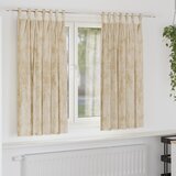 vidaXL Velvet zavese 2 kosa z čipkami Krem 175x140 cm | Shoptok.si