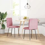  Jedilni stoli 2 kosa roza žamet, (21822542) | Shoptok.si