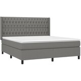  box spring s madracem LED tamnosivi 180x200 cm tkanina | shoptok.hr