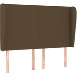  Uzglavlje s ušima tamnosmeđe 147x23x118/128 cm od tkanine | shoptok.hr