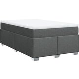 vidaXL Box spring postelja z vzmetnico temno siva 120x190 cm blago, (21305747) | Shoptok.si