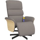Maison Chic masažni naslanjač - Relax naslanjač z oporo za noge taupe blago, (22061270) | Shoptok.si