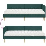  Kotni okvir postelje z matrico Drugo 2 pcs Zelena blago, (5000123255) | Shoptok.si