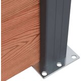 vidaXL Set panela za ogradu smeđi 526 x 186 cm WPC Cijene