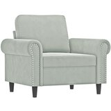 vidaXL Fotelja svjetlosiva 60 cm baršunasta | shoptok.hr