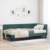  Kutni krevetni okvir s madracem 2 kom. Tamnozelena 90 x 200 cm | Shoptok.si