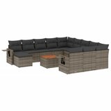  The Living Store Vrtna sedežna garnitura 13-delna z blazinami siv poli ratan - Vrtna Sedežna Garniture, (21450953) | Shoptok.si