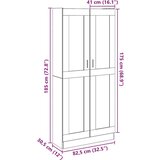 vidaXL Visoka ploča Artisan hrast 82,5x30,5x185 cm izrađeno drvo | shoptok.hr