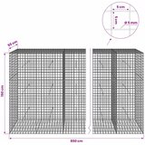  Gabion s 5 mm žicom i mrežom 5x5 cm 850x50x150 cm | shoptok.hr