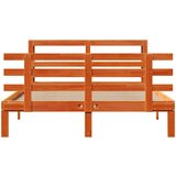  Okvir kreveta s uzglavljem voštano smeđi 135x190 cm od borovine | shoptok.hr