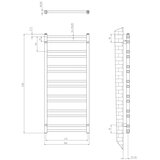 Sapho kupatilski radijator metro dos 110x50 cm sjajni hrom | Eponuda.com