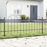  Vrtna ograja z obrobo Siva 3,4x0,6 m Jeklo Cene