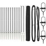 vidaXL Set ograj Set 2 Siva Kovina 25 x 1.2 m Vzdržljivo | Shoptok.si