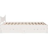 vidaXL Okvir za krevet s ladicama bijeli 150 x 200 cm borovina | shoptok.hr