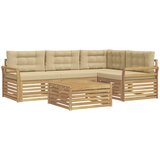  Set vanjskih sofa 5 kom. Bijela i bež Poliester | shoptok.hr