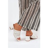 Boto Women's Slippers With Braiding On Heel White Ciariloria | Shoptok.si