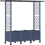 Povišeni krevet s mrežom i krovom Siva 162,5 x 40 x 142 cm PP | Eponuda.com