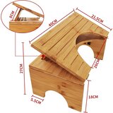 JATCWBO zložljiva bambusova pručka za stranišče 18–27 cm | Shoptok.si