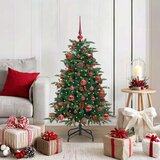 vidaXL Umestno božično drevo Zelena 120 cm PVC, kovina in plastika | Shoptok.si