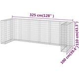  Gabionski zid za kante od pocinčanog čelika 325 x 100 x 110 cm | Eponuda.com