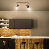 Brilagi - Spot svetiljka SELE 2xGU10/30W/230V crna/dekor hrasta | Eponuda.com
