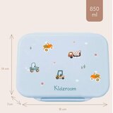 Kidzroom inox kutija za užinu s 2 pretinca - Little Story Blue | shoptok.hr