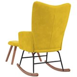  Stolica za ljuljanje s osloncem za noge boja senfa baršunasta | shoptok.hr