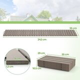  Sklopiva vrtna staza od HDPE-a 242 x 55 cm, vodootporna daska, siva Cijene