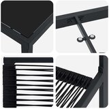 vidaXL 3-delni set vrtne jedilnice Črni PVC Rattan | Shoptok.si