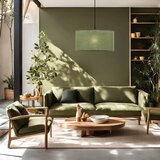 Candellux Lighting Zelena viseča svetilka s tekstilnim senčilom ø 40 cm Shanti – | Shoptok.si