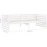  Dnevni ležaj od masivne borovine bijeli 90 x 200 cm | Eponuda.ba