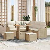  Sjedeća garnitura za vrt 8 kom. Bež poliratan 177.5 x 177.5 x 85 cm | shoptok.hr