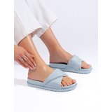 Shelvt Blue Women's Flat Flip Flops Cijene