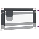 Sigurnosna ograda za dječji krevet tamnosiva 140x25 cm tkanina | shoptok.hr