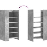 vidaXL Omarica za čevlje betonsko siva 52x37,5x100 cm inženirski les | Shoptok.si