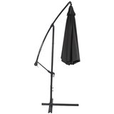  Vrtni suncobran s podesivim nagibom 350 x 250 cm crni | shoptok.hr